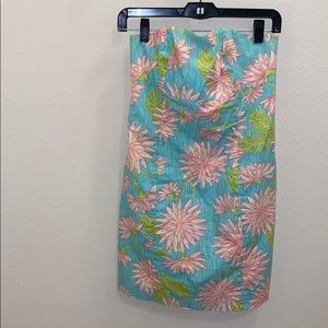 Strapless lily dress